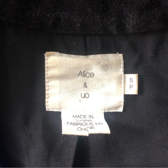 Alice & Urban Oputfitters Blue Buffalo Check Pea Coat ✨Ladies Size S Wool Blend - Picture 7 of 11